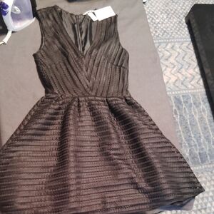 H&M Black Satin Dress